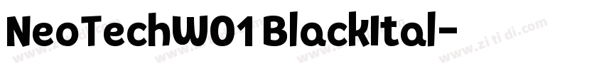 NeoTechW01 BlackItal字体转换